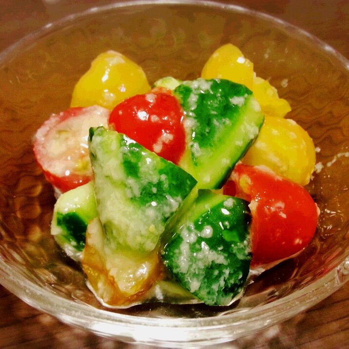 *超簡単3分* きゅうりとトマトの塩麹和え☆